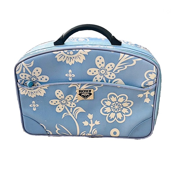 Roxy Bags Roxy Girl Vintage Y2k Blue Hawaiian Floral Print Zip
